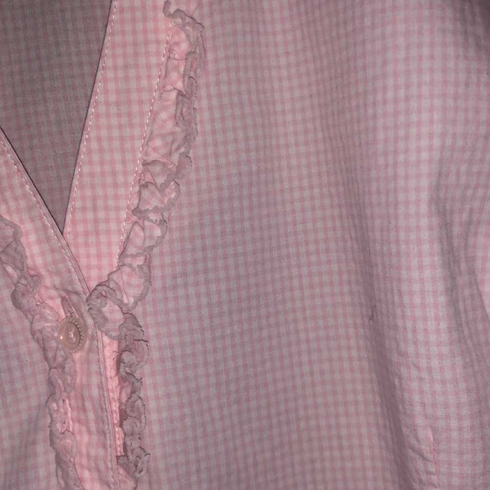Merona Light Pink Ruffle Button-Up Blouse - Picture 2 of 5